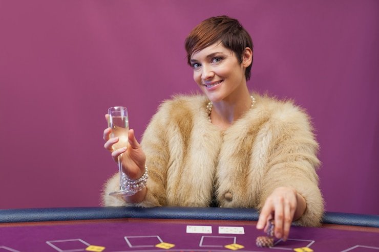 Live dealer blackjack table in HD studio